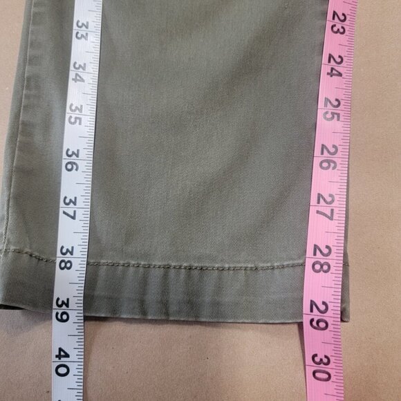 a new day Size 10 Washed Olive Green / Khaki Green Stretch Chino Pants - Picture 13 of 13